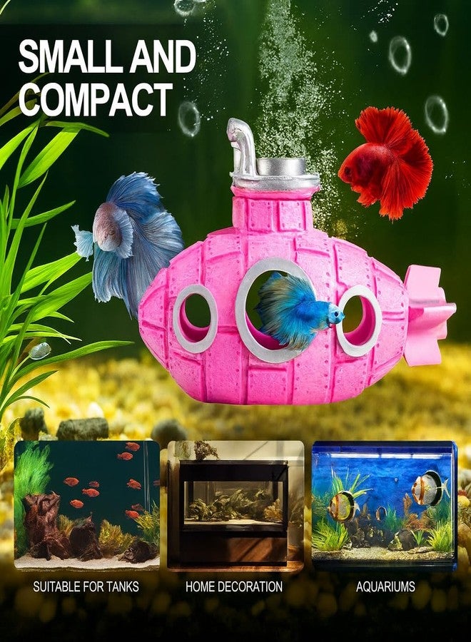 VAYINATO® 1 Pcs Vintage Resin Submarine Wreck (Random Color) Aquarium Decoration - Rustic Sunken Ship Decor with Realistic Textures & Multiple Openings for Fish Hiding, Durable Non-Toxic Resin - Image 3